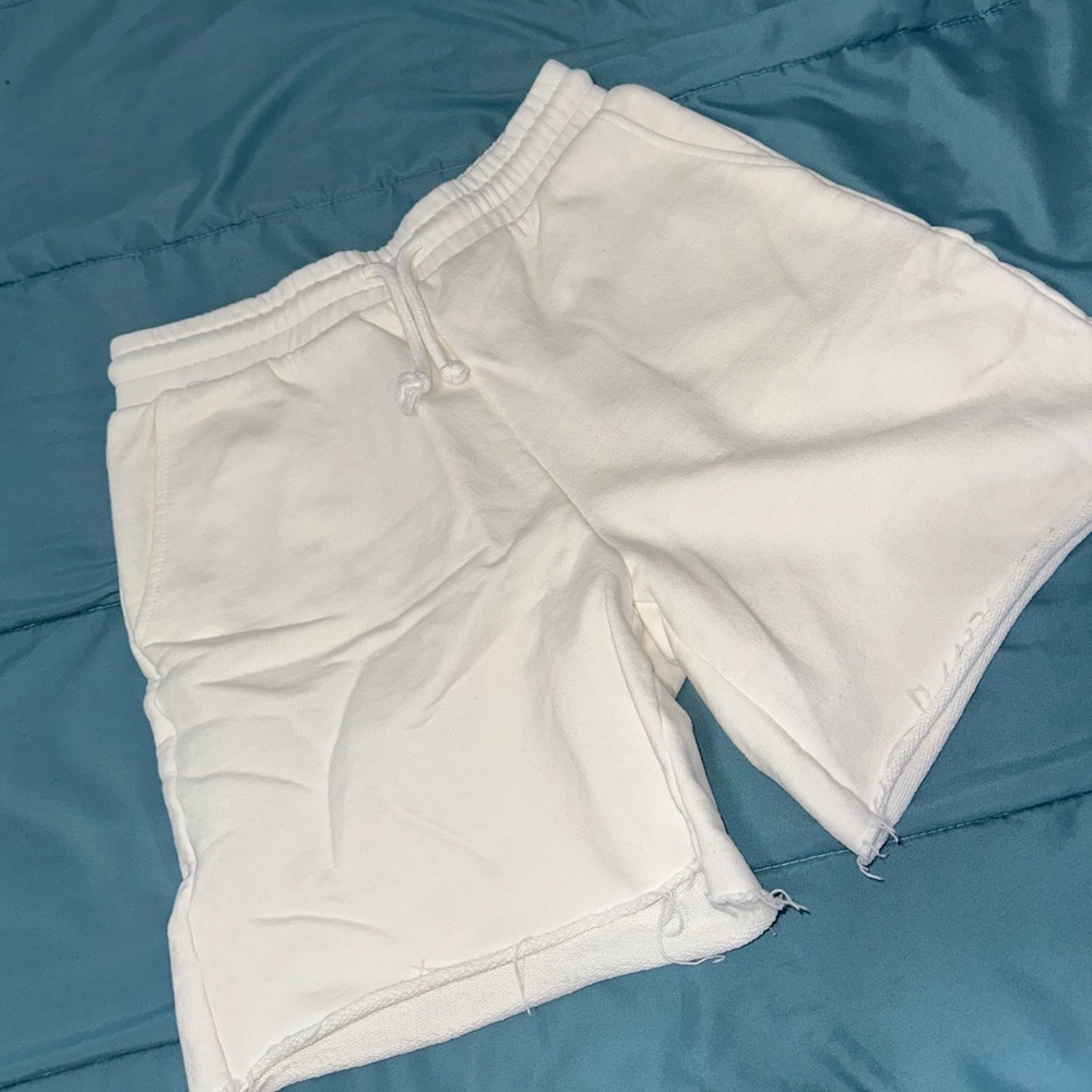 H&M White Sweat-shorts (Size Medium)